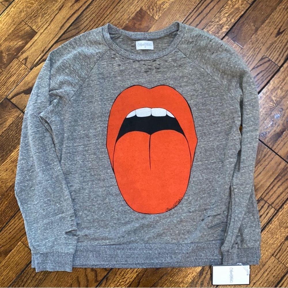 Rockstar tongue grey pullover